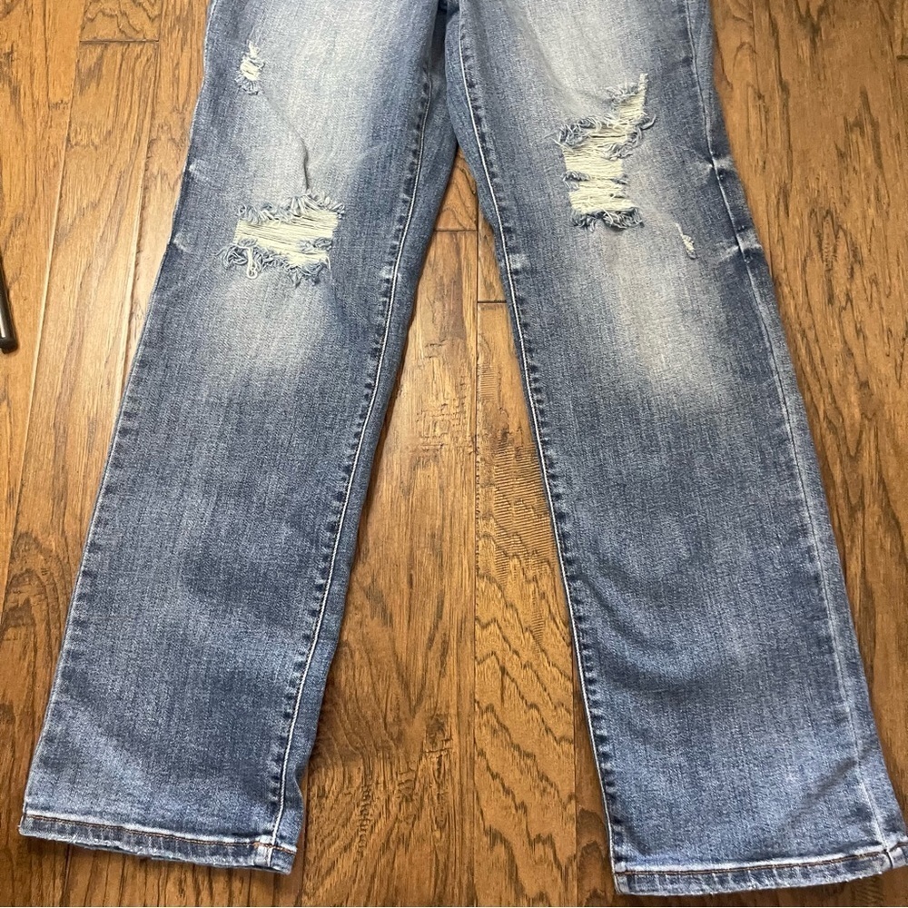 Judy Blue Kaylee High Waist Distressed Dad Jeans NWT Size 7/28 - Picture 8 of 15